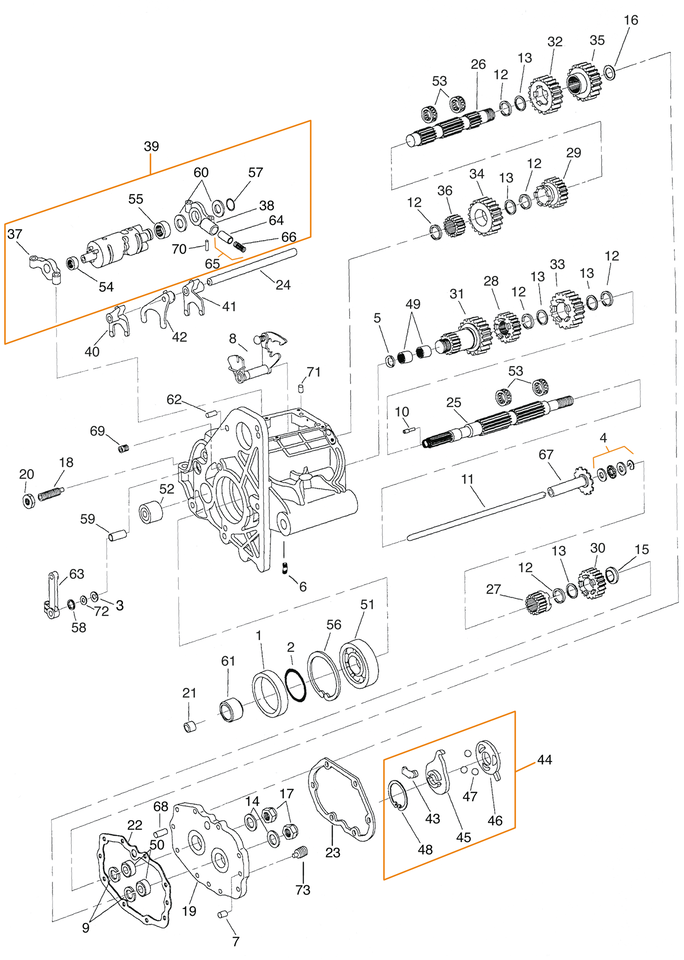 TRANSMISSION PARTS FOR 1979-1993 5 SPEED BIG TWIN