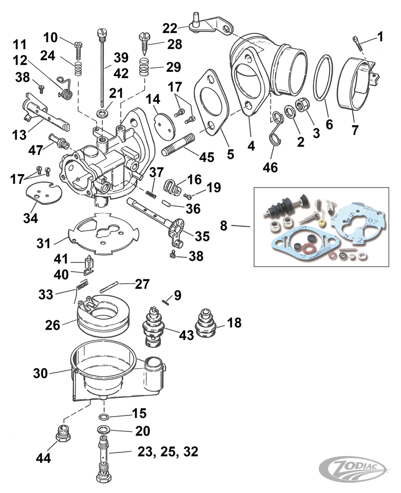 BENDIX CARBURETOR PARTS