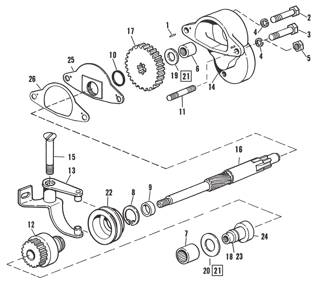 STARTER HOUSING PARTS FOR CHAIN DRIVEN FL & FX