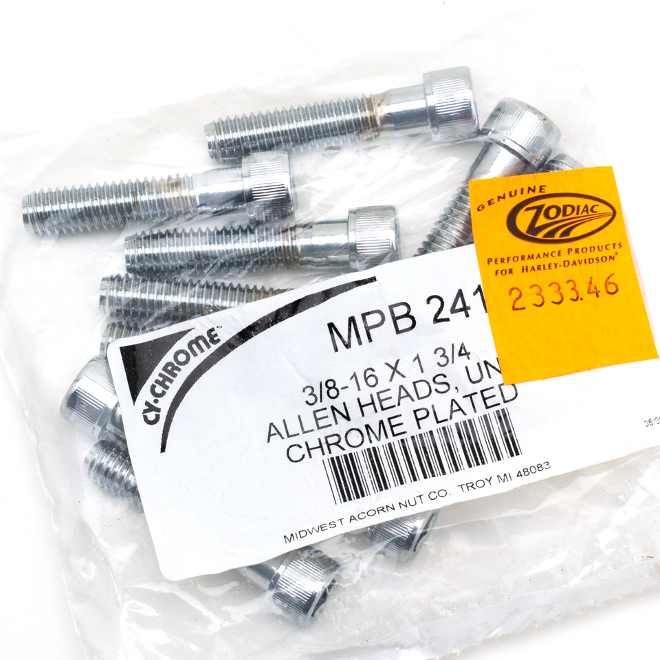 CHROME PLATED ALLEN HEAD SCREWS ASSORTMENT (1)