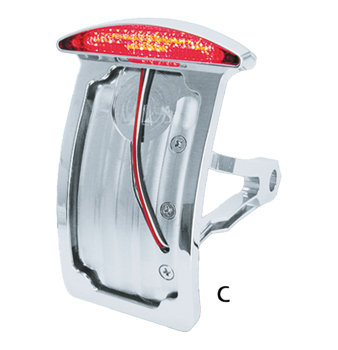 SIDE MOUNT & FENDER MOUNT LICENSE PLATE BRACKETS WITH LED TAILLIGHTS