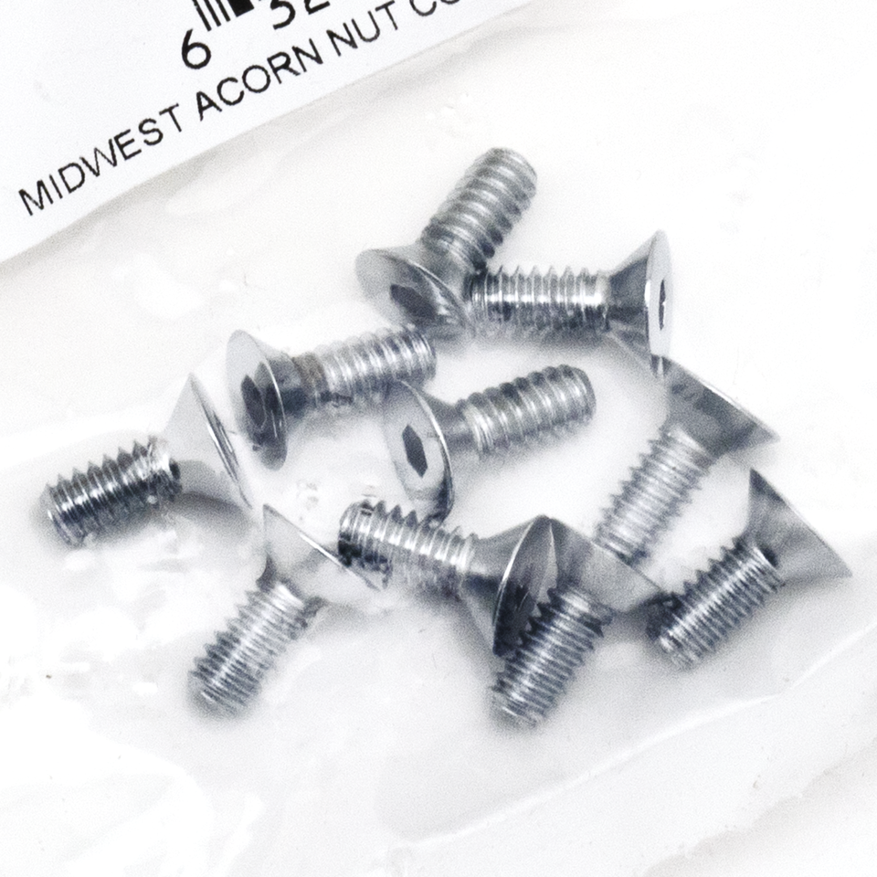 CHROME PLATED COUNTER SUNK FLAT HEAD SOCKET SCREWS