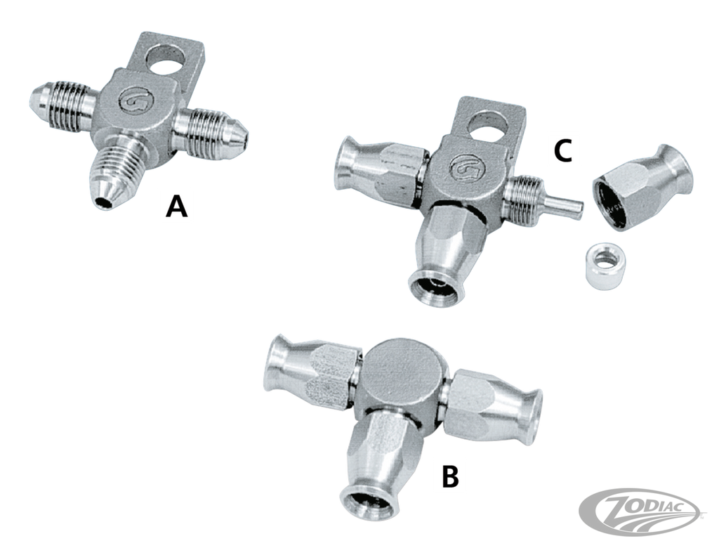 GOODRIDGE STAINLESS STEEL BRAKE LINE TEES
