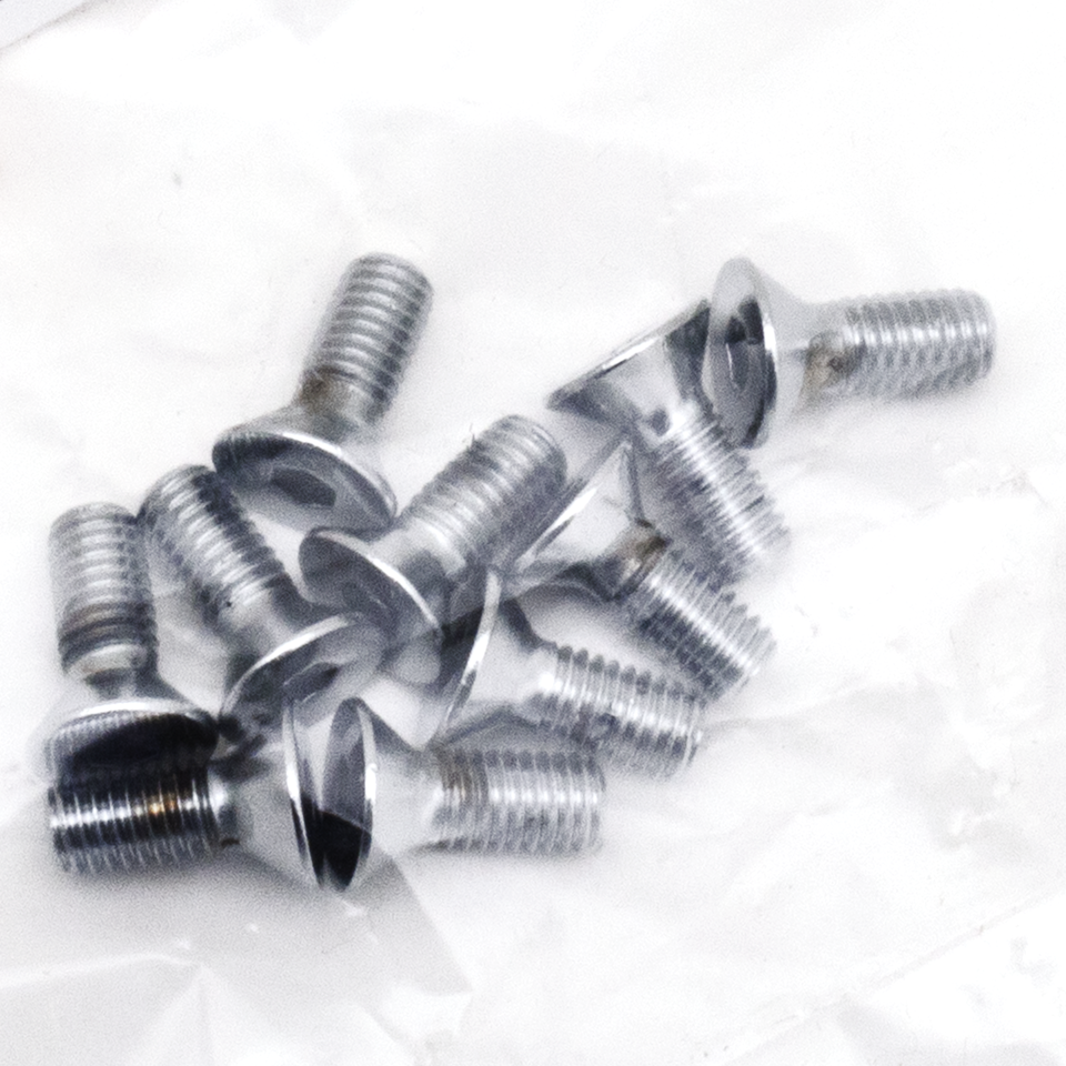 CHROME PLATED COUNTER SUNK FLAT HEAD SOCKET SCREWS