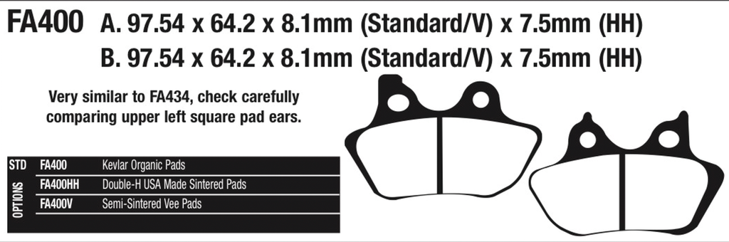 EBC FRONT DISC BRAKE PADS