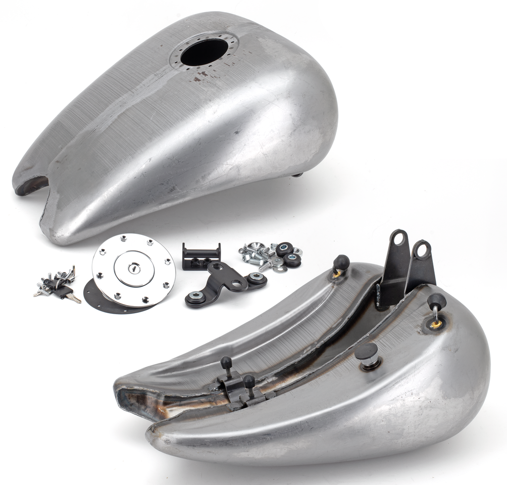 ONE PIECE STRETCHED SMOOTH TOP STEEL GAS TANK FOR SOFTAIL MODELS