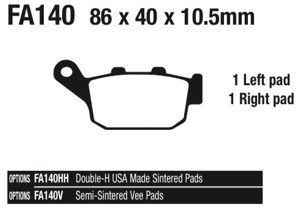 EBC REAR DISC BRAKE PADS