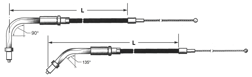 THROTTLE AND IDLE CABLES FOR HARLEY-DAVIDSON & BUELL