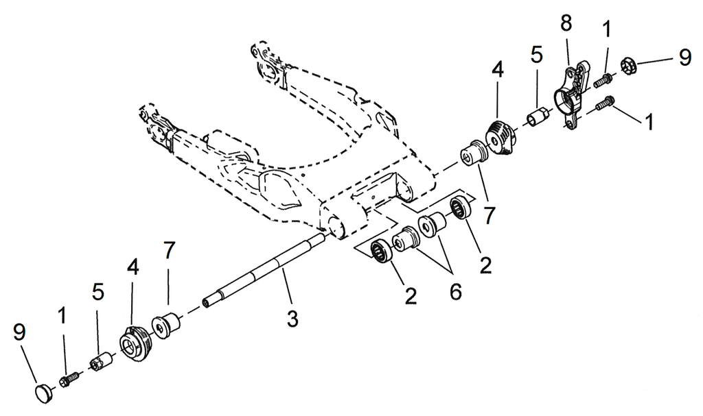 SWINGARM PARTS FOR 2002-2008 TOURING