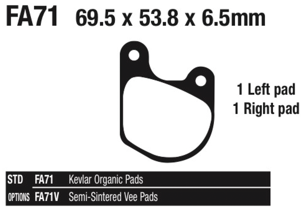 EBC FRONT DISC BRAKE PADS