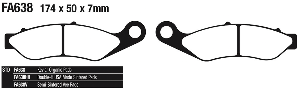 EBC FRONT DISC BRAKE PADS