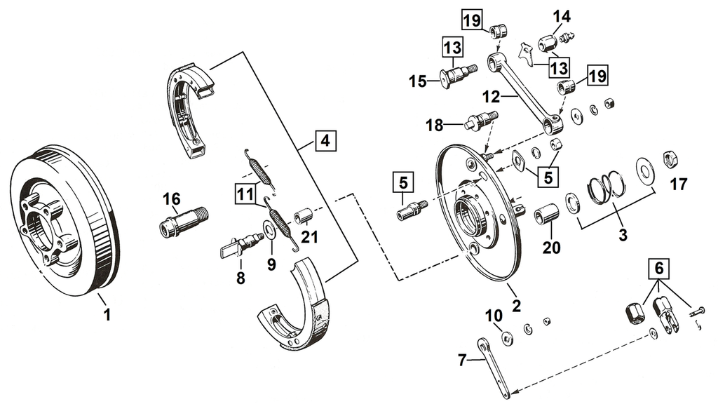 BRAKE SHOE RETURN SPRINGS