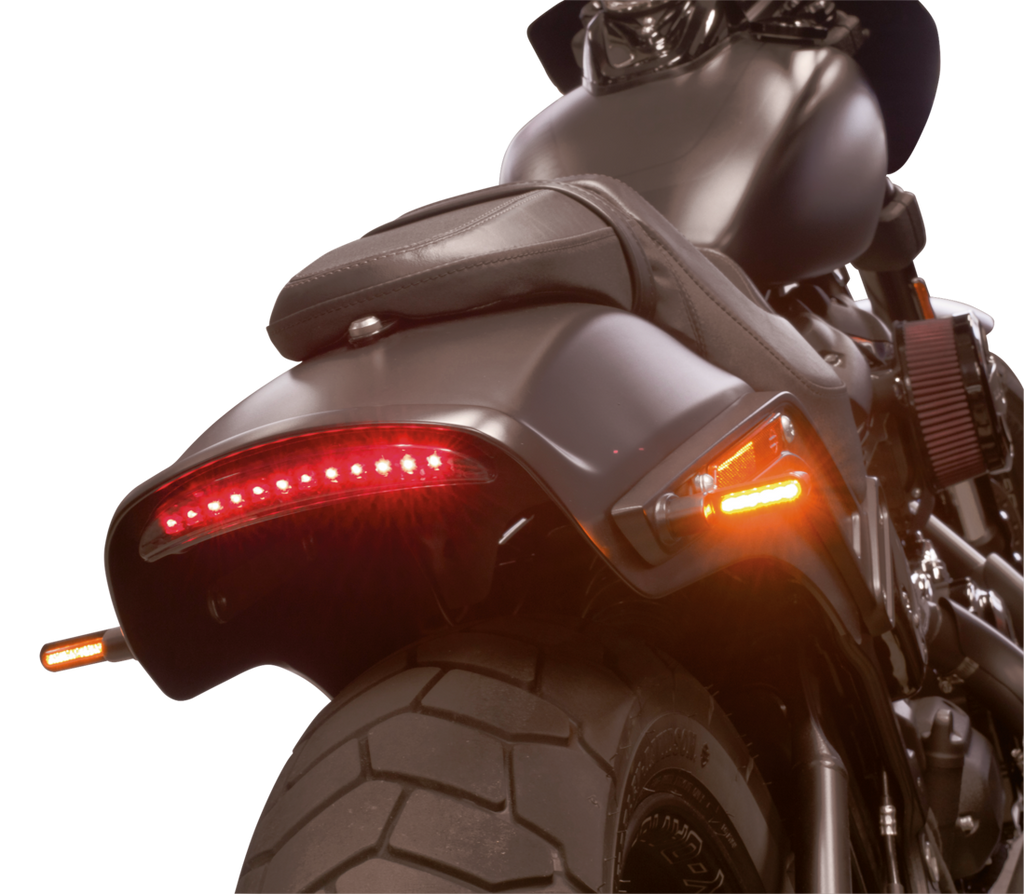 REVOX CHOPPED FENDER LIGHTS FOR SPORTSTER & MILWAUKEE EIGHT FAT BOB