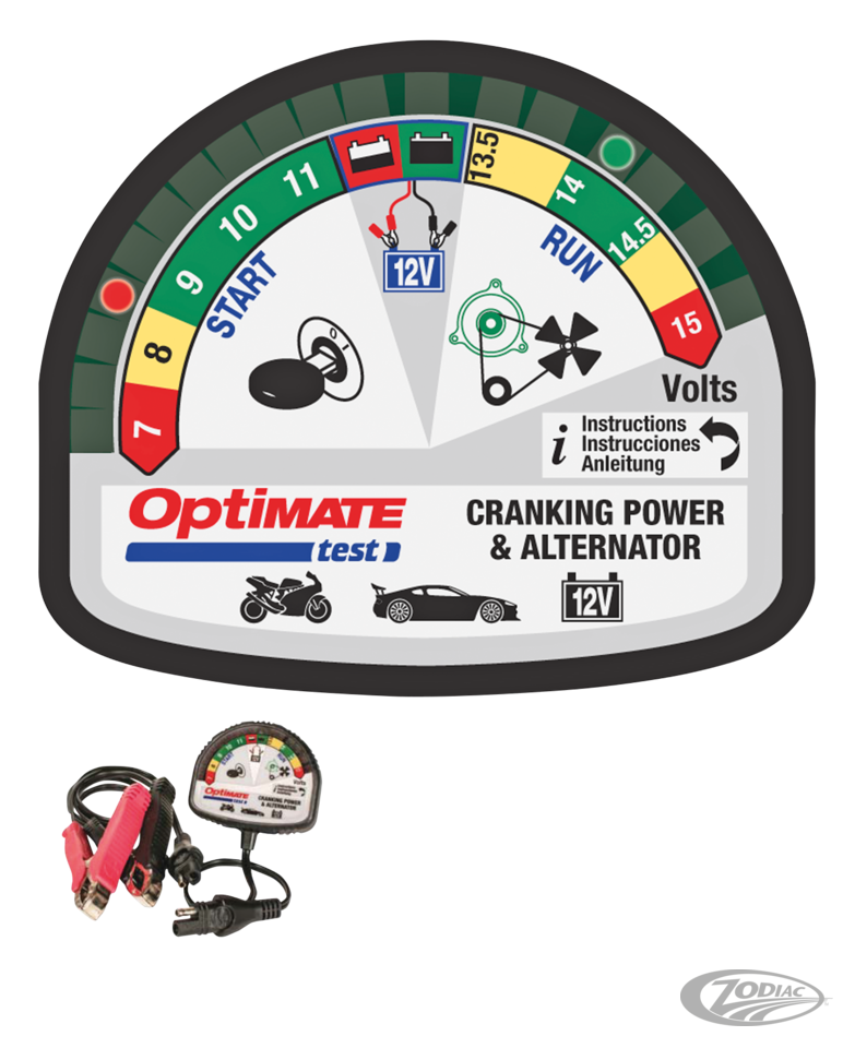 OPTIMATE BATTERY AND ALTERNATOR TESTERS