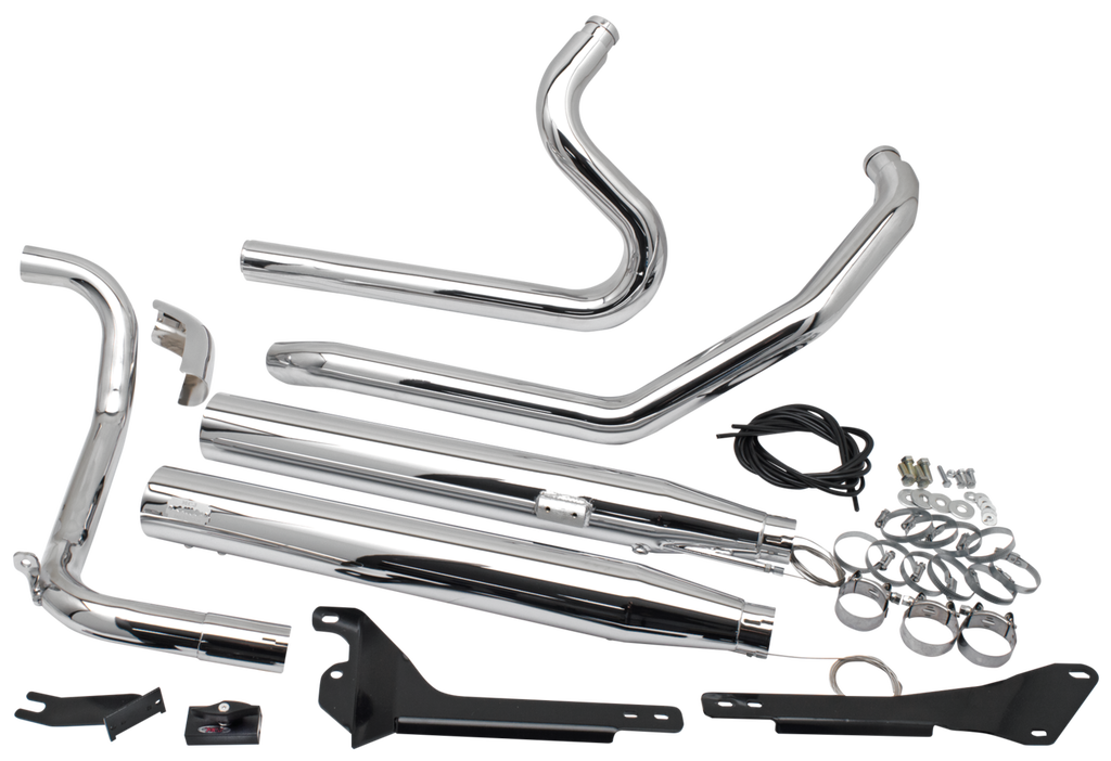 MCJ ADJUSTABLE TRUE DUAL EXHAUST FOR MILWAUKEE EIGHT SOFTAIL