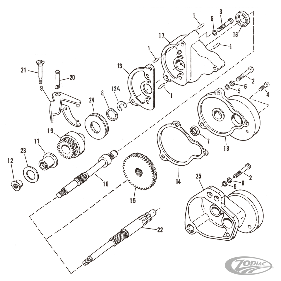 STARTER HOUSING PARTS FOR BELT DRIVEN FLH & FX