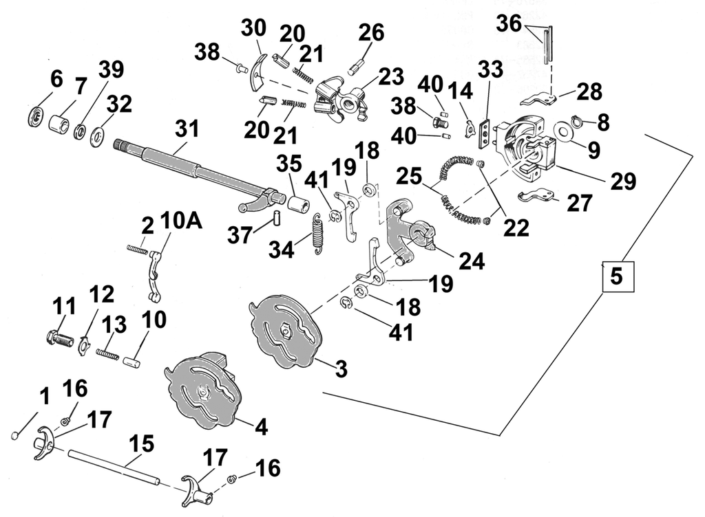 SHIFTER PARTS FOR 1952-1956 K & 1957-1990 SPORTSTER