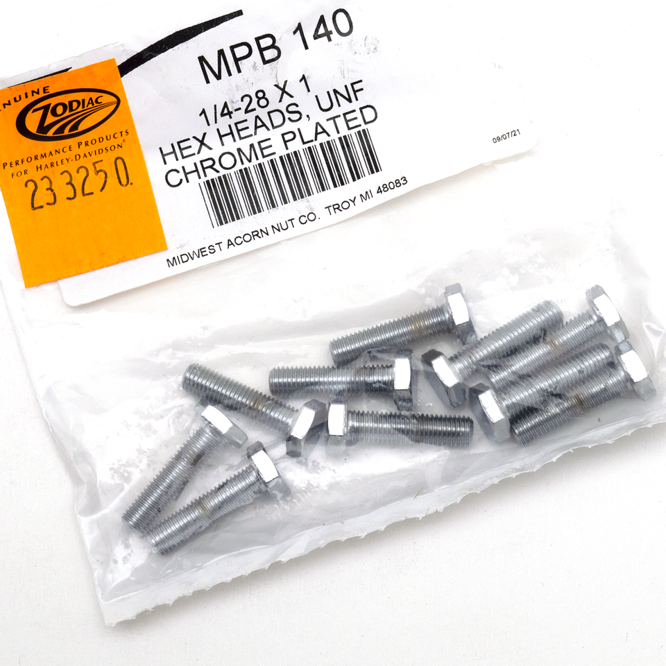 CHROME PLATED HEX HEAD CAP SCREWS ASSORTMENT