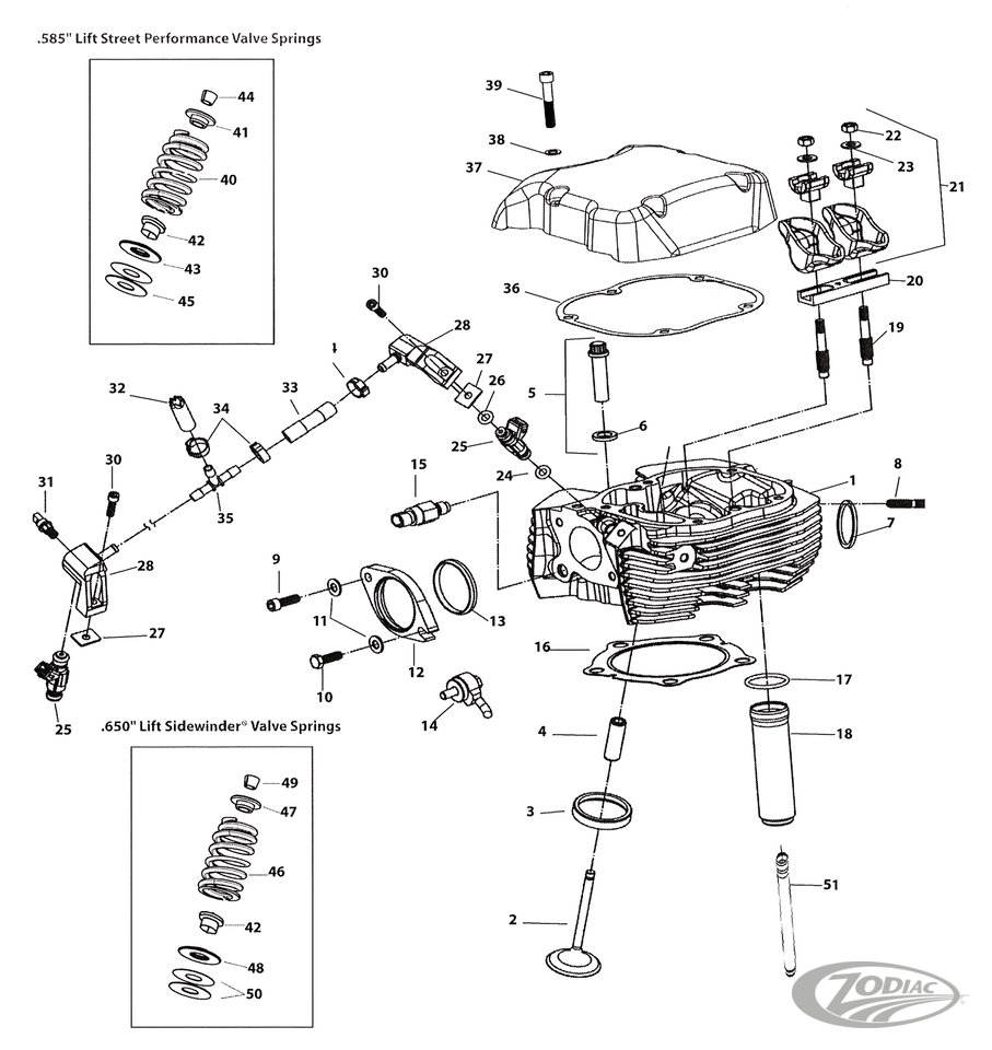 CYLINDER HEADS & PARTS FOR X-WEDGE ENGINES