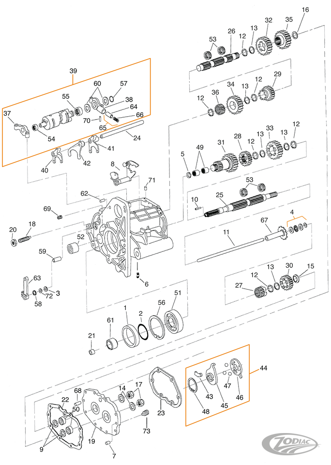 TRANSMISSION PARTS FOR 1979-1993 5 SPEED BIG TWIN