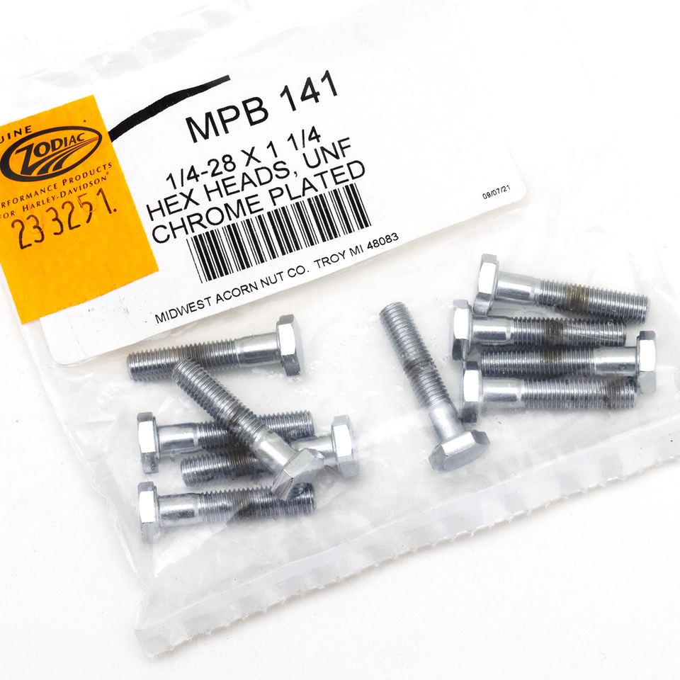 CHROME PLATED HEX HEAD CAP SCREWS ASSORTMENT