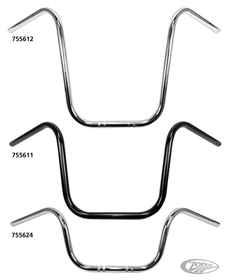 WESTLAND CUSTOMS 7/8" (22MM) DIAMETER APE HANGER HANDLEBARS