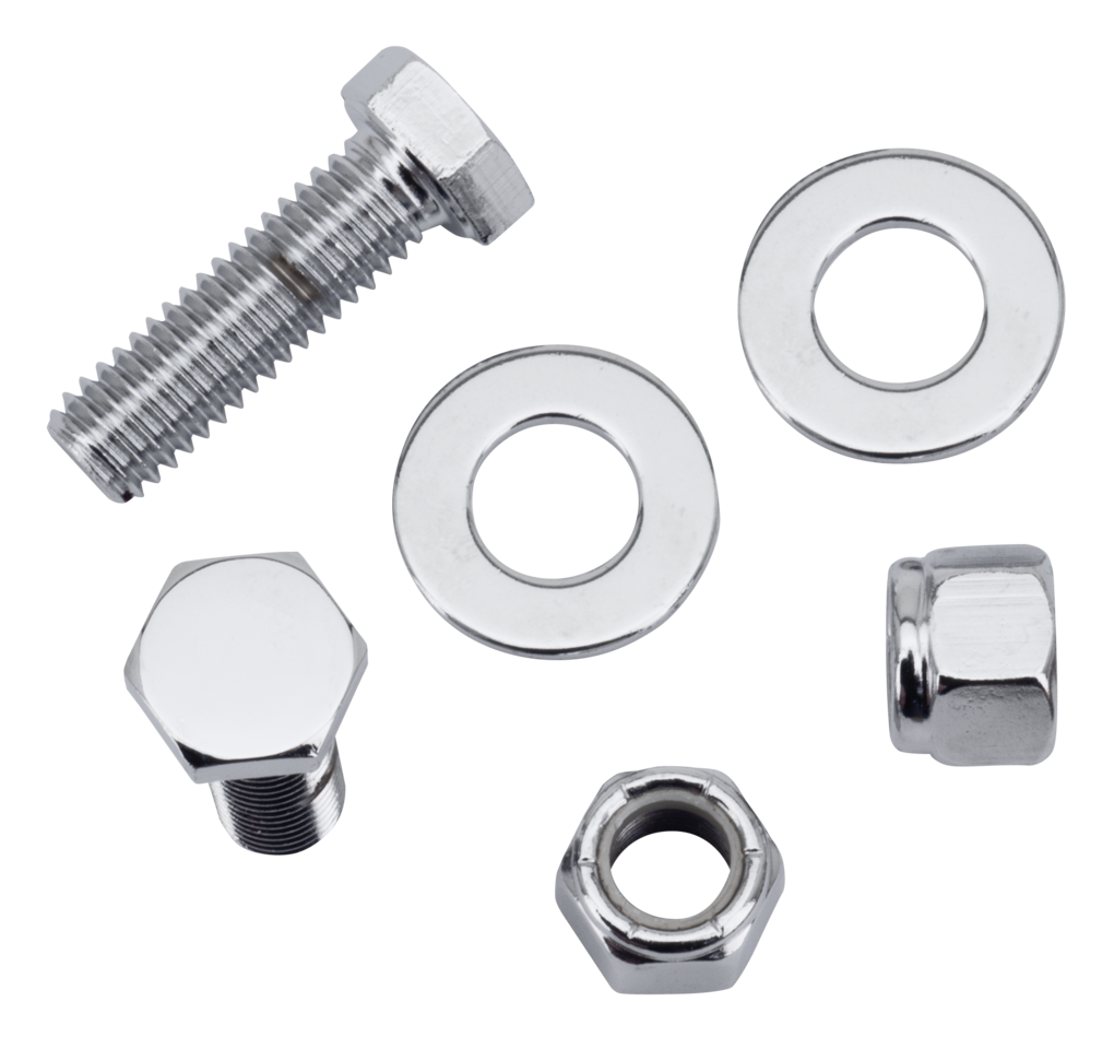 CHROME ENGINE STABILIZER SCREW KIT