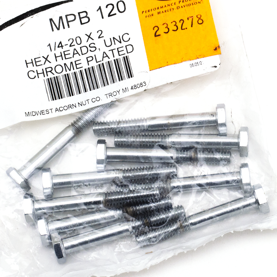 CHROME PLATED HEX HEAD CAP SCREWS ASSORTMENT