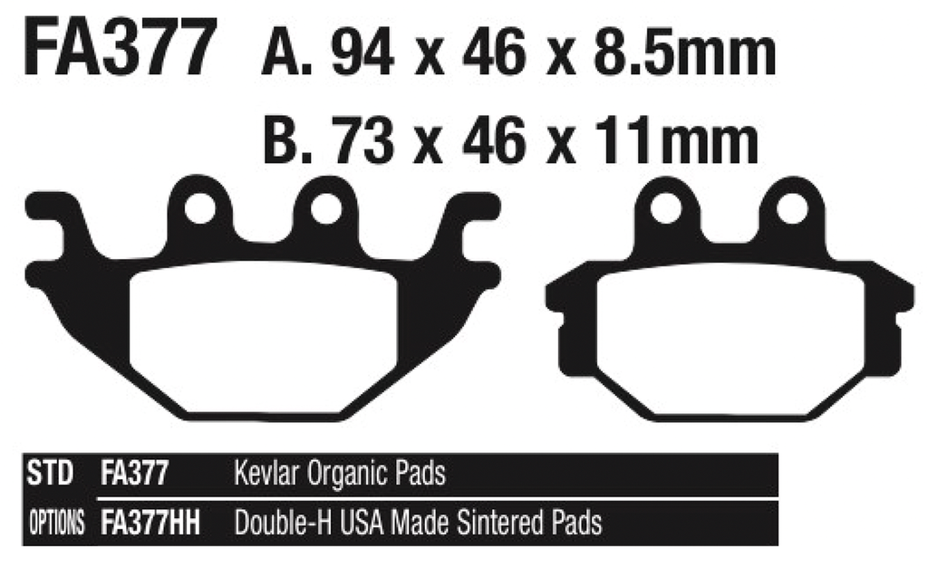 EBC REAR DISC BRAKE PADS