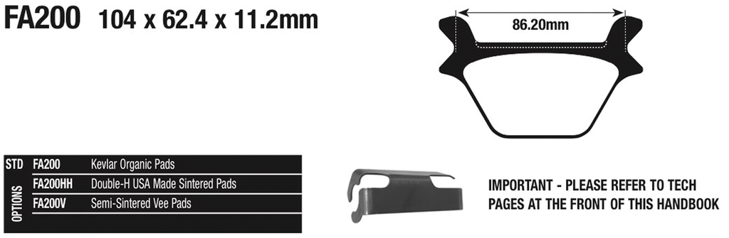 EBC REAR DISC BRAKE PADS