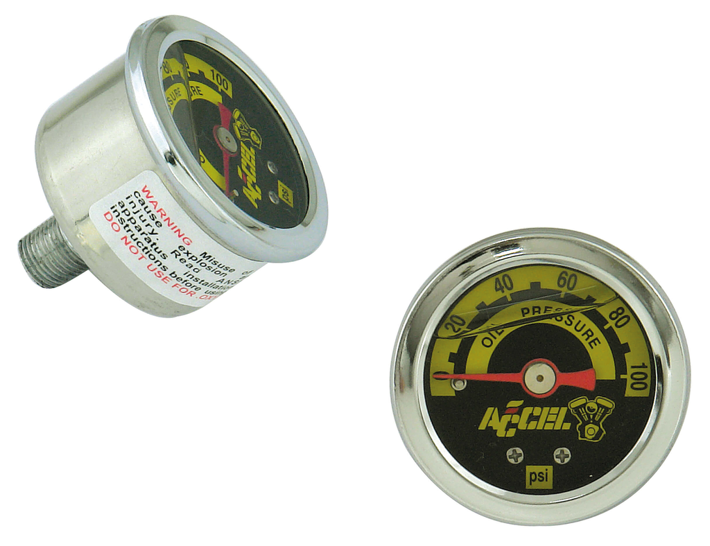 ACCEL LIQUID-FILLED OIL PRESSURE GAUGE