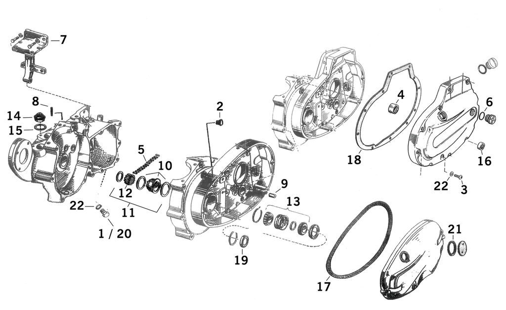 LOWER END PARTS FOR 1954-1956 KH & 1957-1976 XL