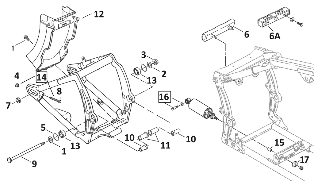 SWINGARM PARTS FOR SOFTAIL 2000-2017