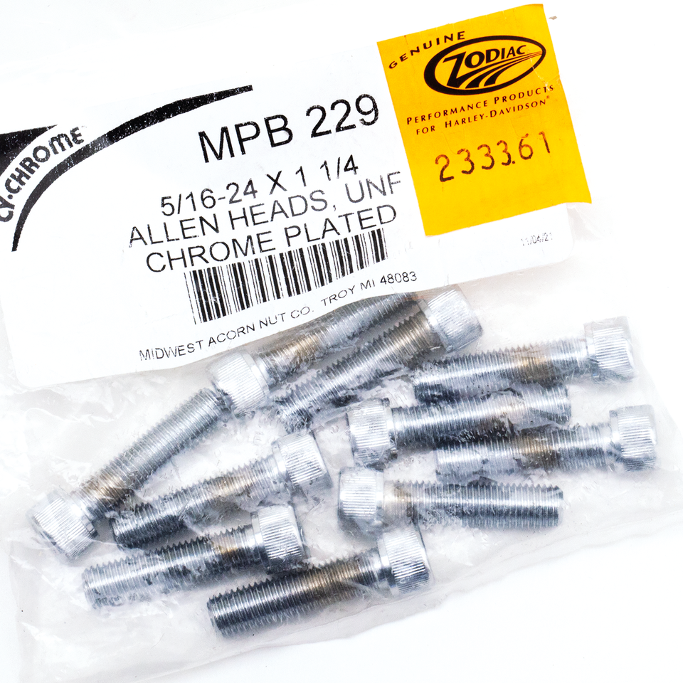 CHROME PLATED ALLEN HEAD SCREWS ASSORTMENT