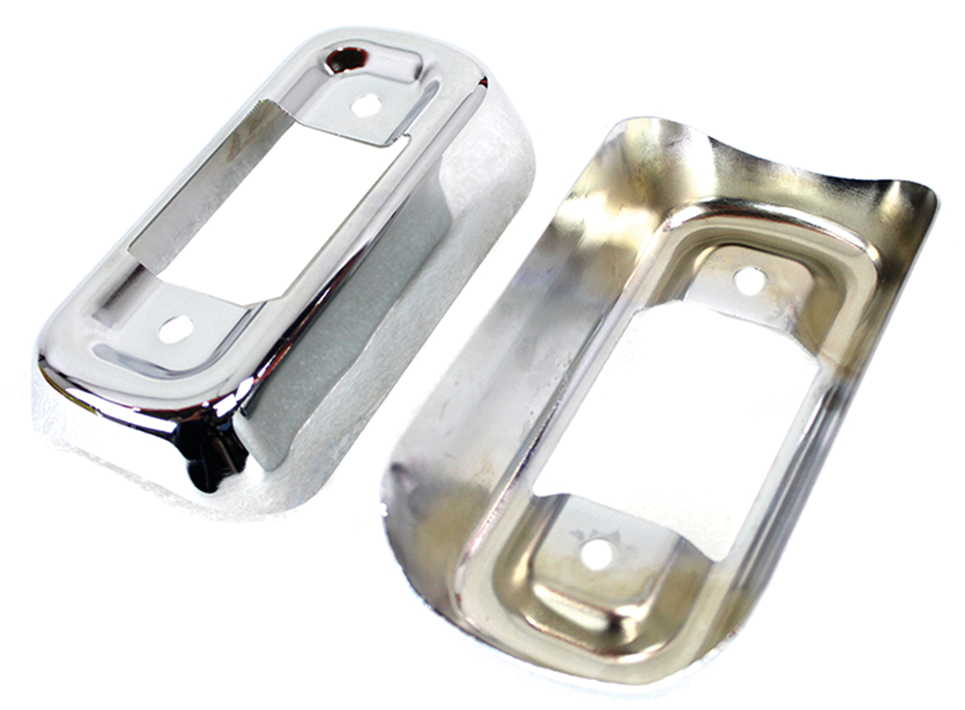 CHROME MUFFLER BRACKET COVERS FOR TOURING