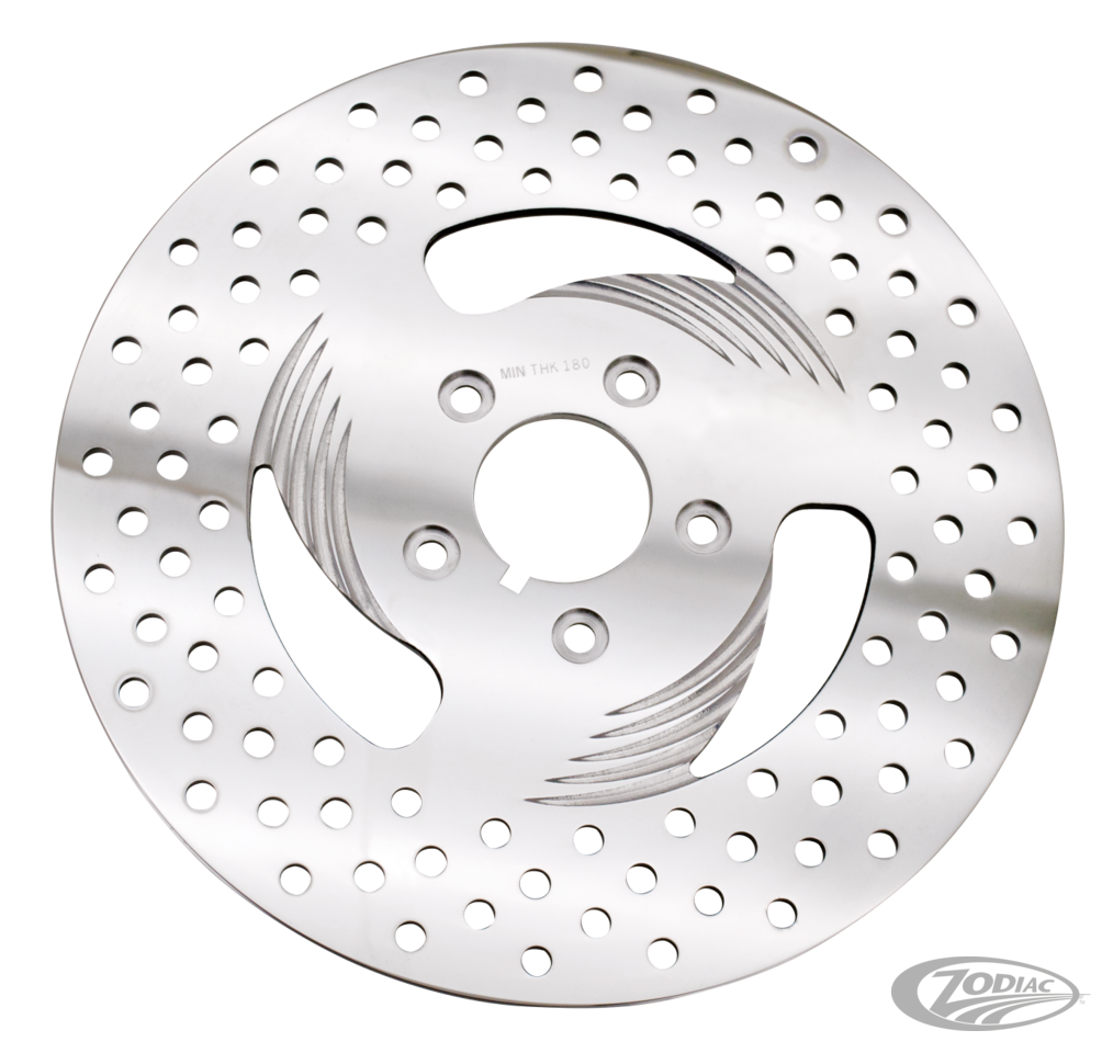 REV"O"LUTION "DIRECTIONAL" DRILLED POLISHED DISC BRAKE ROTORS