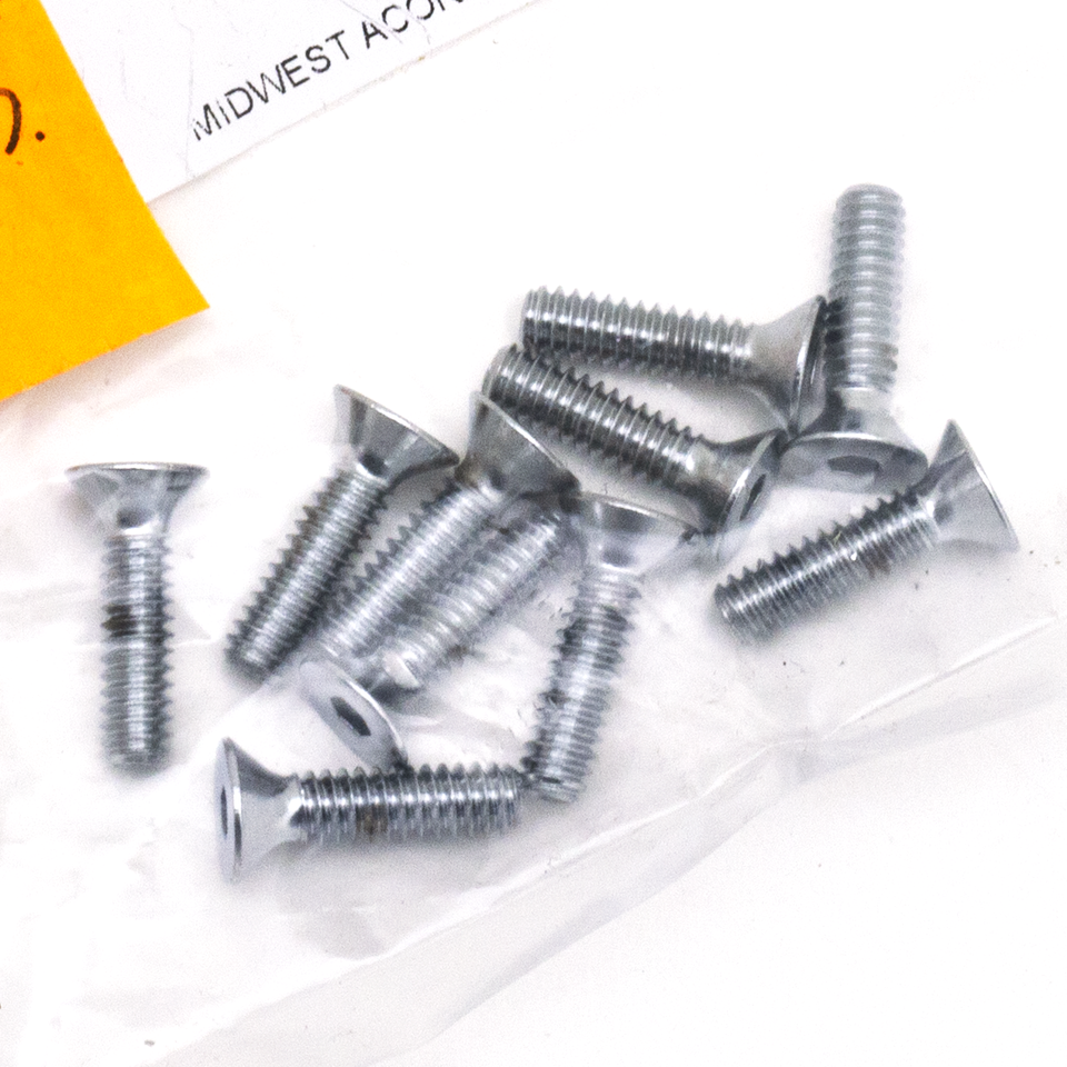 CHROME PLATED COUNTER SUNK FLAT HEAD SOCKET SCREWS