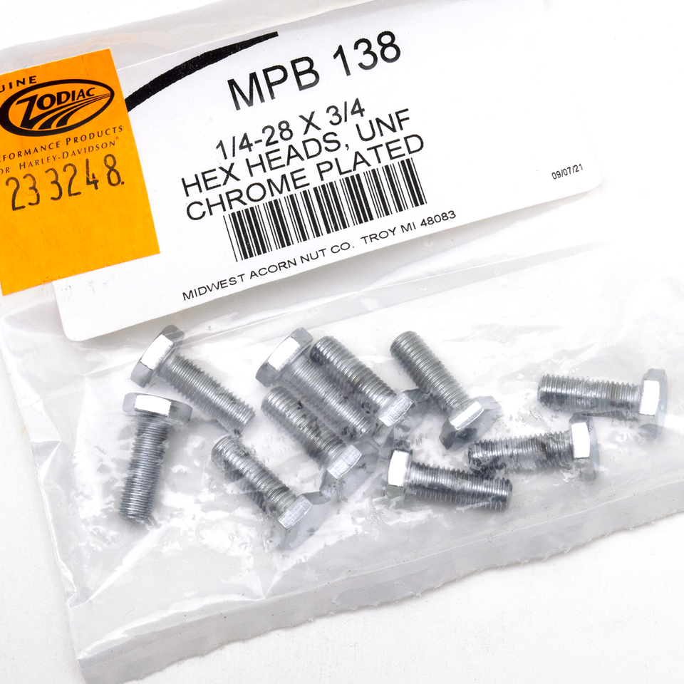 CHROME PLATED HEX HEAD CAP SCREWS ASSORTMENT