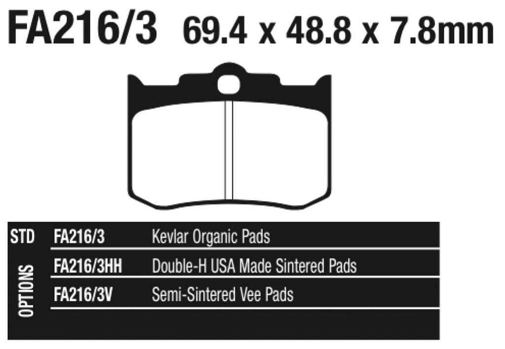 EBC FRONT DISC BRAKE PADS