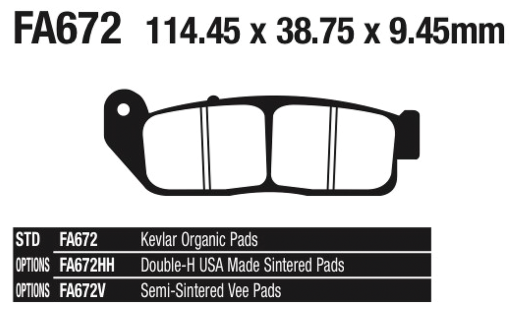 EBC FRONT DISC BRAKE PADS