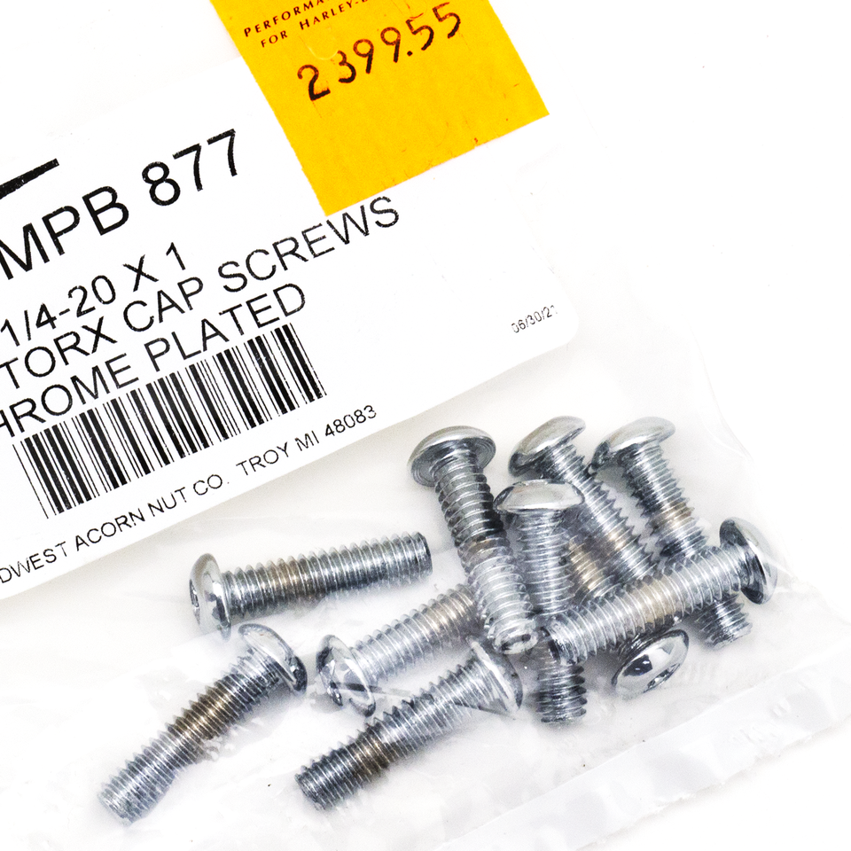 CHROME PLATED BUTTON HEAD TORX SCREW ASSORTMENT