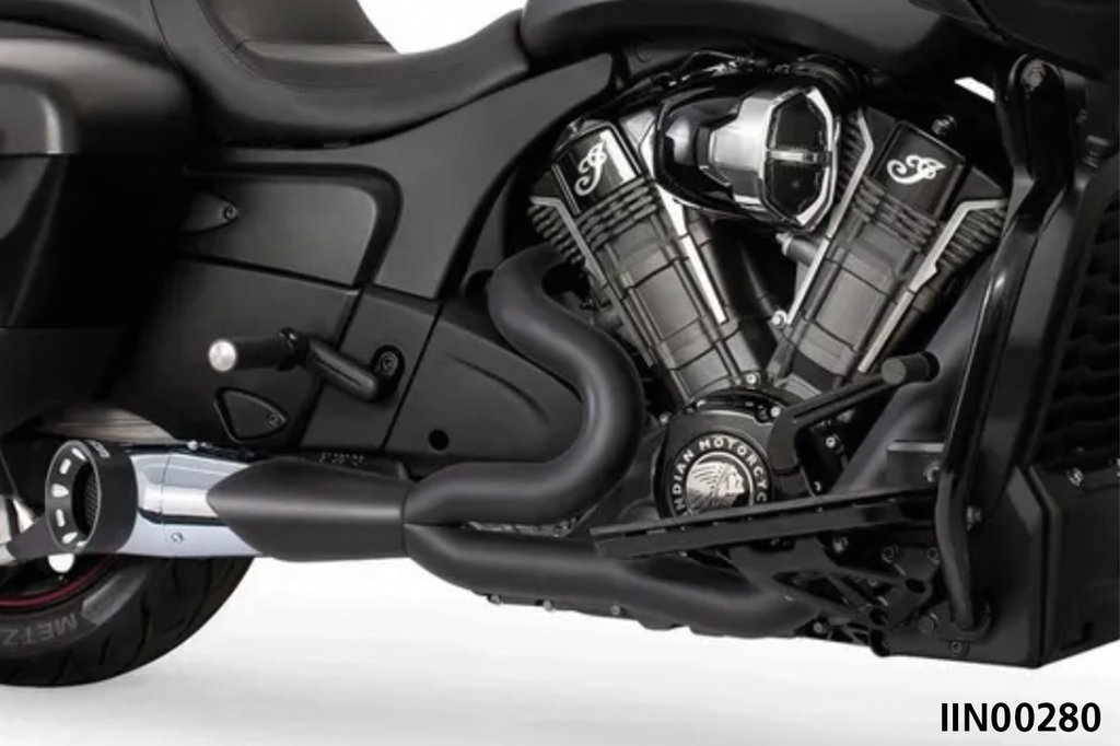 SHORTY TURN OUT STRAIGHT CUT 2-INTO-1 FOR INDIAN POWERPLUS & THUNDERSTROKE