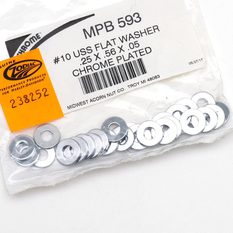 CHROME PLATED FLAT WASHERS ASSORTMENT