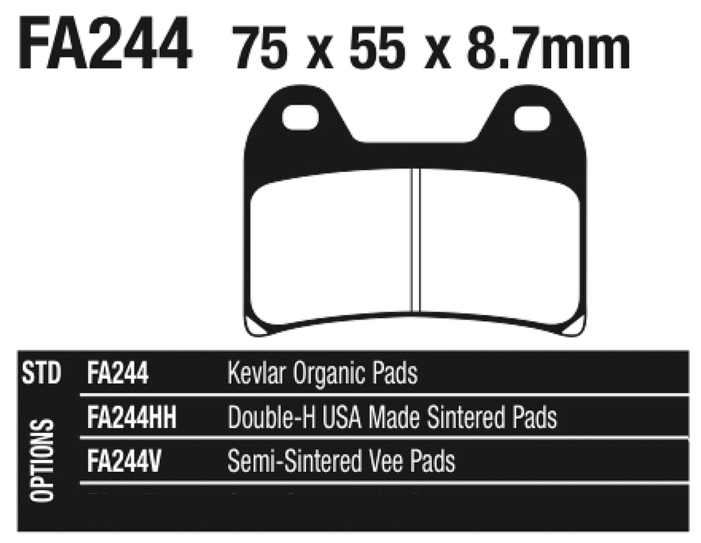 EBC FRONT DISC BRAKE PADS