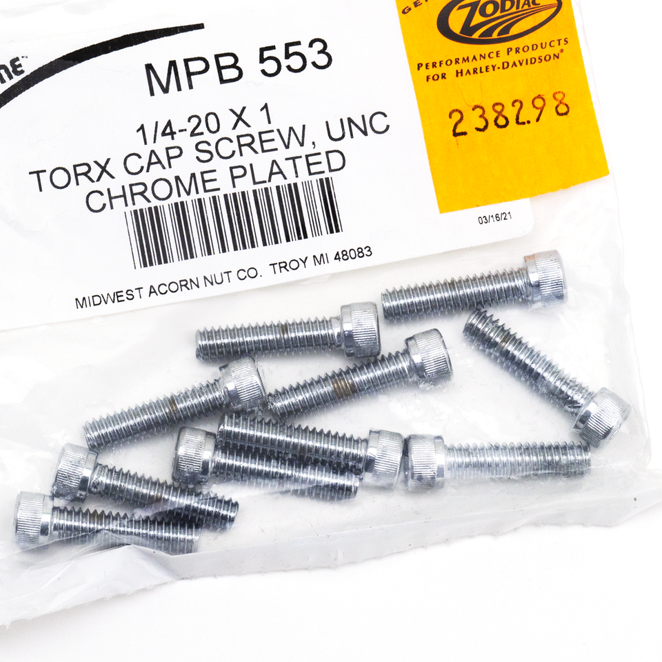 CHROME PLATED TORX HEAD SCREWS ASSORTMENT