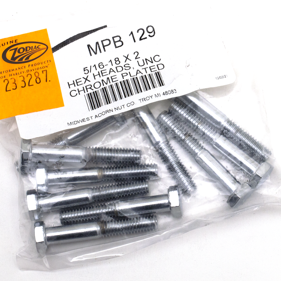 CHROME PLATED HEX HEAD CAP SCREWS ASSORTMENT