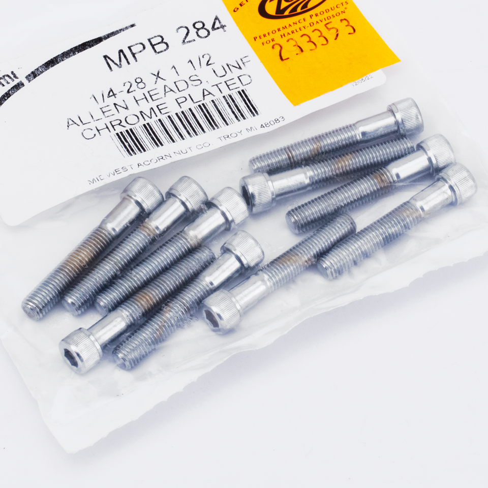 CHROME PLATED ALLEN HEAD SCREWS ASSORTMENT