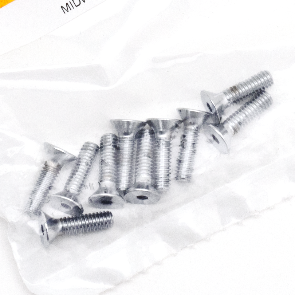 CHROME PLATED COUNTER SUNK FLAT HEAD SOCKET SCREWS