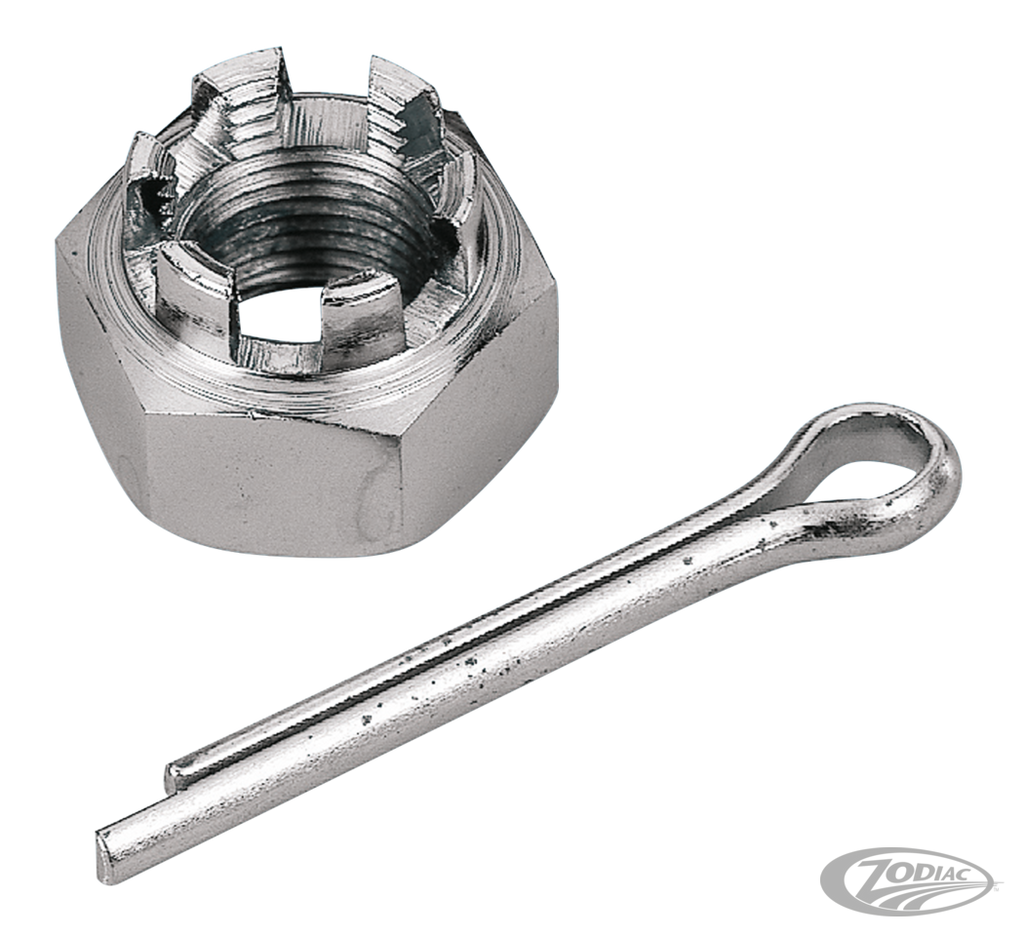 CHROME CASTLE NUT FOR REAR AXLES