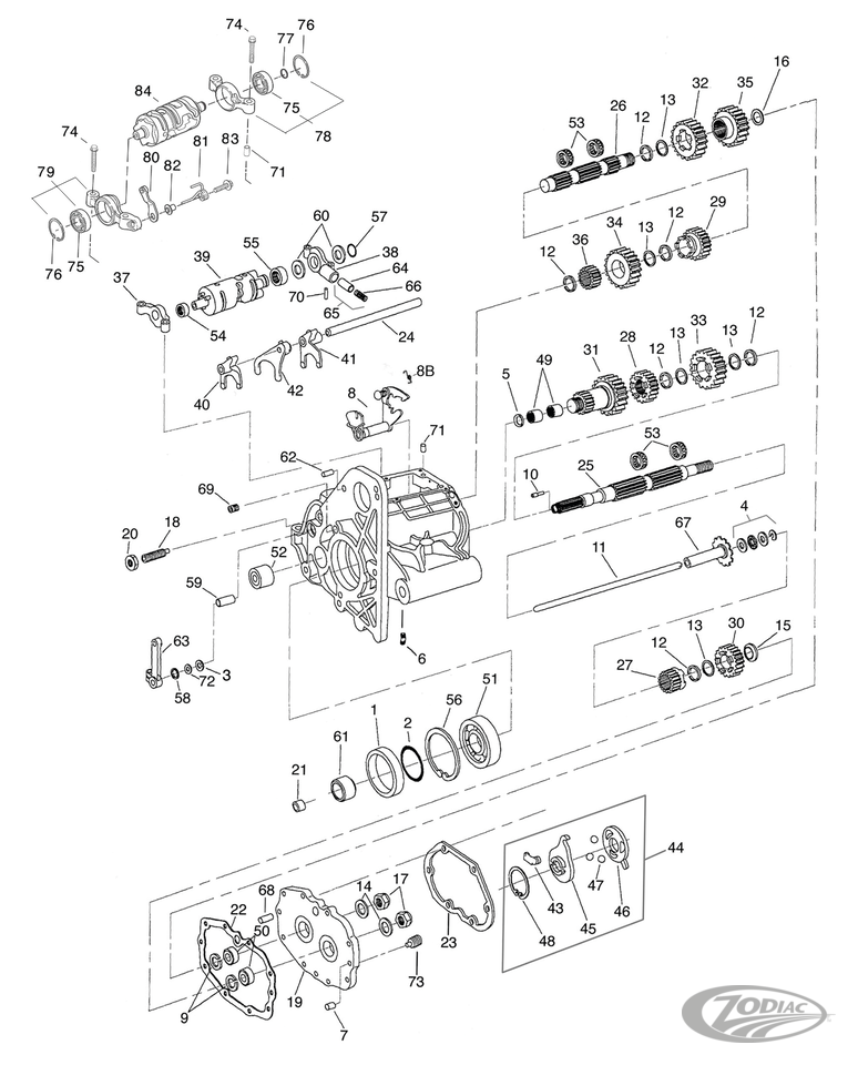 TRANSMISSION PARTS FOR 1994-2006 5 SPEED BIG TWIN